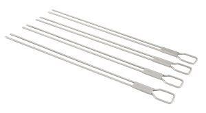 (image for) Broil King 64049 Dual Prong Skewer, 12 in OAL, Stainless Steel Head