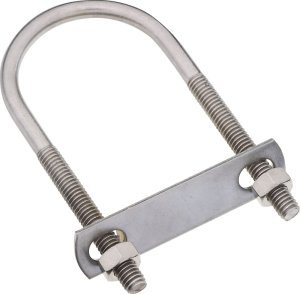 (image for) National Hardware N222-448 U-Bolt, 5/16-18 Thread, 1.13 in L Thread, Stainless Steel, Stainless Steel