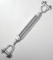 (image for) Baron 19-1/2X6 Turnbuckle, 2200 lb Working Load, 1/2 in Thread, Jaw, Jaw, 6 in L Take-Up, Galvanized Steel