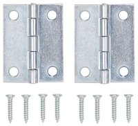 (image for) ProSource LR-049-PS Cabinet Hinge, Steel, Zinc, Fixed Pin, 180 deg Range of Motion, Full Mortise Mounting, 10 (Pair) lb