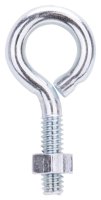 (image for) ProSource LR269 Eye Bolt, 6.3 mm Thread, Machine Thread, 7/8 in L Thread, 1 in Dia Eye, 134 lb Working Load, Steel, Zinc