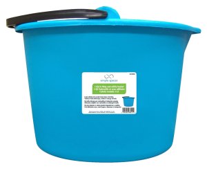 (image for) Simple Spaces 8011 Mop Bucket, 11 qt Capacity, Oblong, Recycle Polypropylene Bucket/Pail, Aqua