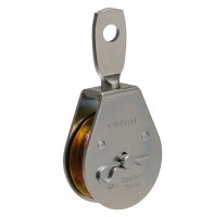 (image for) Campbell T7550302 Pulley, Single Sheave, 3/8 in Rope, 480 lb Working Load, 2 in Sheave, Zinc