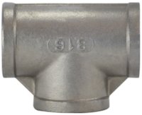 (image for) Midland Industries 62256BAG Pipe Tee, 1-1/4 in, Stainless Steel, 300 psi Pressure