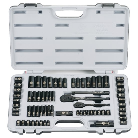 (image for) STANLEY 92-824 Socket Set, Chrome, Black