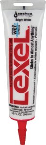 (image for) Sashco 13033 Elastic Sealant, White, 7 days Curing, 0 to 120 deg F, 5 oz, Squeeze Tube