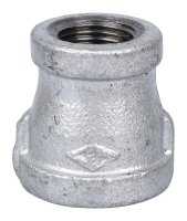 (image for) ProSource 24-1/2X3/8G Reducing Pipe Coupling, 1/2 x 3/8 in, Threaded, Malleable Steel, SCH 40 Schedule