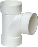 (image for) Canplas 192153 Sanitary Pipe Tee, 3 in, Hub, PVC, White