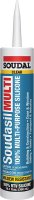 (image for) Soudal 146893 Soudasil Multi Sealant, Clear, 24 hr Curing, -35 to140 deg F, 10.1 oz Cartridge