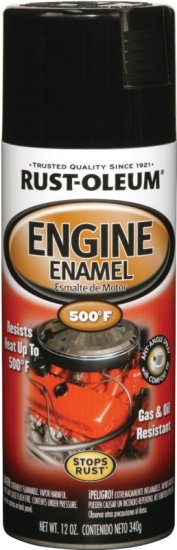 (image for) Rust-Oleum 248932 Engine Spray Paint, Oil Base, Black, 12 oz Can