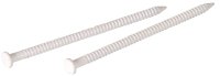 (image for) Hillman 532661 Panel Nail, 1 in L, Steel, Tempered, Flat Head, Ring Shank, White, 1.5 oz