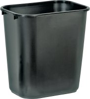 (image for) Rubbermaid FG295600BLA Waste Basket, 28 qt Capacity, Resin, Black