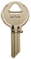 (image for) Hy-Ko 11010AB1 Key Blank, Brass, Nickel, For: Abus Cabinet, House Locks and Padlocks, AB1 Key Number