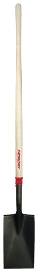 (image for) Razor-Back 46200 Border Spade, 7.06 in W Blade, 14 ga, Steel Blade, Hardwood Handle, 48 in L Handle