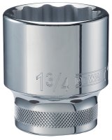 (image for) DEWALT DWMT74641OSP Hand Socket, 1-3/4 in Socket, 3/4 in Drive, 12-Point, Vanadium Steel, Polished Chrome