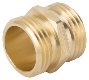 (image for) Landscapers Select GHADTRS-3 Garden Hose Connector, 3/4 x 3/4 in, MNH x MNH, Brass, Brass