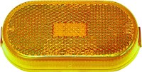 (image for) PM V108WA Marker Light, Rectangular, 4.07 in W, 2.04 in H, 12 V, Incandescent Lamp, Amber Lens, Screw