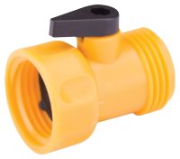 (image for) Landscapers Select GC5143L Hose Shut-Off Valve, 3/4 in, Female, 1 -Port/Way, Plastic Body, Yellow