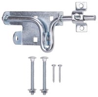 (image for) ProSource LR-173-PS Bolt Latch, 1-1/8 in Bolt Head, 6-1/2 in L Bolt, Steel, Zinc