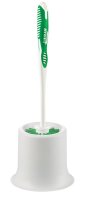 (image for) Libman 34 Toilet Bowl Brush, 1 in L Trim, PET Bristle, Polypropylene Holder, White Holder