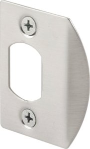 (image for) Defender Security E 2456 Door Strike Plate, 2-1/4 in L, 1-7/16 in W, Steel, Satin Nickel