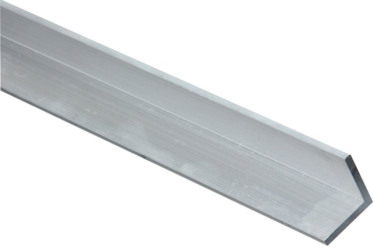 (image for) National Hardware 4204BC Series N247-411 Angle Stock, 1 in L Leg, 48 in L, 1/8 in Thick, Aluminum, Mill