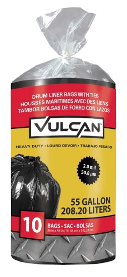 (image for) Vulcan FG-03812-09 Drum Liner, 55 gal, Poly, Black