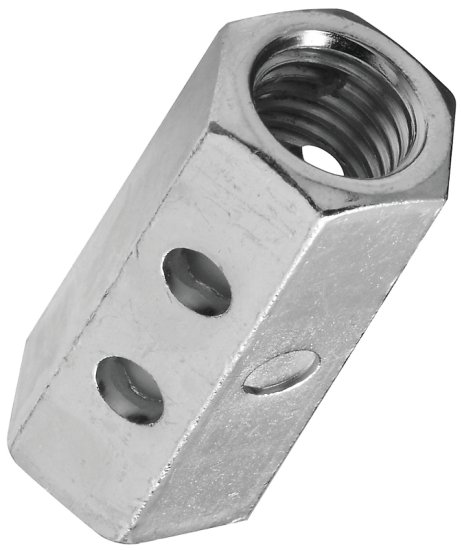 (image for) National Hardware 4003BC Series N182-709 Coupler, UNC Coarse Thread, 1/2-13 Thread, Steel, Zinc