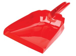 (image for) Libman 911 Big Dustpan, 16 in L, 13-1/2 in W, Polypropylene, Red