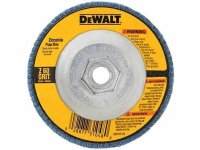 (image for) DEWALT DW8312 Flap Disc, 4-1/2 in Dia, 5/8-11 Arbor, Coated, 60 Grit, Medium, Zirconium Oxide Abrasive