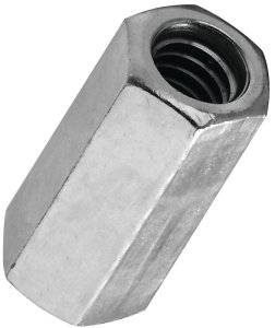 (image for) National Hardware 4003BC Series N182-667 Coupler, UNC Coarse Thread, 1/4-20 Thread, Steel, Zinc