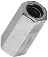 (image for) National Hardware 4003BC Series N182-667 Coupler, UNC Coarse Thread, 1/4-20 Thread, Steel, Zinc