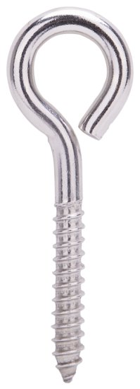 (image for) ProSource LR262 Lag Eye Bolt, 9 mm Thread, Screw Thread, 2 in L Thread, 1-3/8 in Dia Eye, 374 lb Working Load