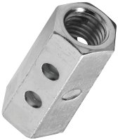 (image for) National Hardware 4003BC Series N182-709 Coupler, UNC Coarse Thread, 1/2-13 Thread, Steel, Zinc