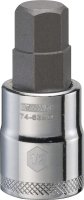 (image for) DEWALT DWMT74635OSP Fractional Hex Bit Socket, 1/2 in Tip, 3/8 in Drive, Polished Chrome Vanadium, 1-31/32 in OAL