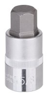 (image for) Vulcan 3506012313 Fractional Hex Bit Socket, 5/8 in Tip, 1/2 in Drive, Chrome, 2-1/2 in OAL