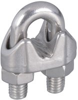(image for) National Hardware 4230BC Series N830-314 Wire Cable Clamp, 1/4 in Dia Cable, 1-1/4 in L, Malleable Iron