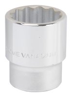 (image for) Vulcan MT-SM6035 Drive Socket, 35 mm Socket, 3/4 in Drive, 12-Point, Chrome Vanadium Steel, Chrome
