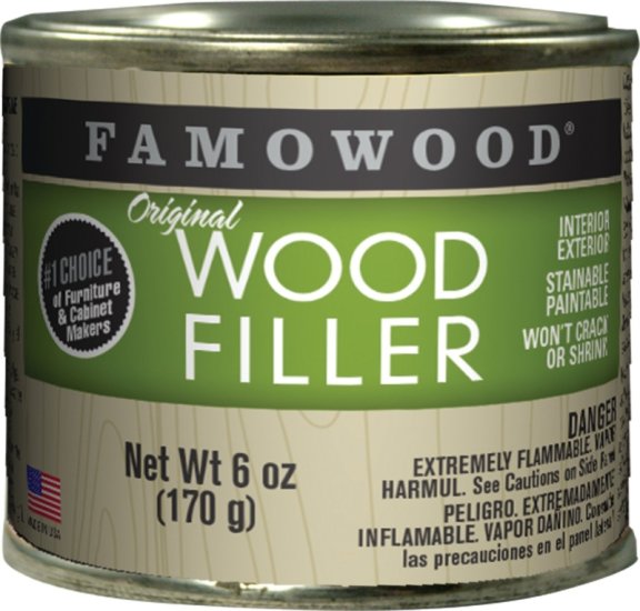 (image for) Famowood 36141100 Original Wood Filler, Paste, Alder, 6 oz Can