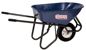 (image for) Seymour 85730 Industrial Wheelbarrow, Steel, 1-Wheel, Standard Knobby Tire Wheel, 16 in Wheel, Cushion Grip Handle