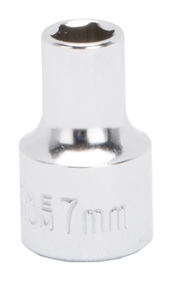 (image for) Vulcan MT6498539 Drive Socket, 7 mm Socket, 3/8 in Drive, 6-Point, Chrome Vanadium Steel, Chrome