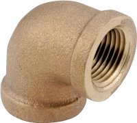 (image for) Anderson Metals 738100-24 Pipe Elbow, 1-1/2 in, IPT, 90 deg Angle, Brass, Rough, 200 psi Pressure