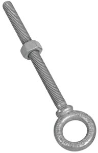 (image for) National Hardware N245-167 Eye Bolt, 1/2-13 Thread, 5-7/8 in L Thread, 1 in ID x 1-3/4 in OD Dia Eye, 6 in L Shank