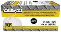 (image for) Vulcan FG-O3812-04 Kitchen Trash Bag, 13 gal, White