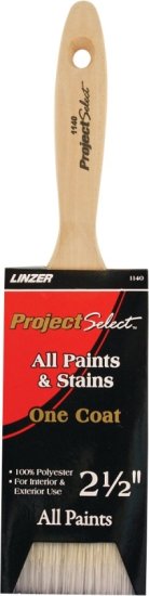 (image for) Linzer WC 1140-2.5 Paint Brush, 2-1/2 in W, 3 in L Bristle, Varnish Handle