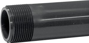 (image for) Genova P-114-6 Pipe Nipple, 1-1/4 in, MIP x MIP, PVC, Gray, SCH 80 Schedule, 6 in L