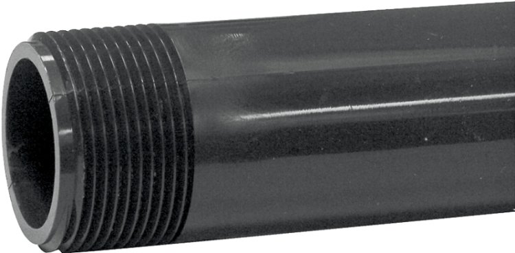 (image for) Genova P-114-6 Pipe Nipple, 1-1/4 in, MIP x MIP, PVC, Gray, SCH 80 Schedule, 6 in L