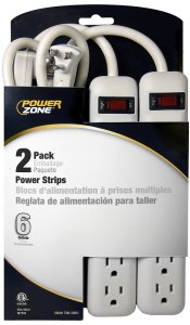 (image for) PowerZone OR7000X2 Power Outlet Strip, 6 -Socket, 15 A, 125 V