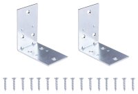 (image for) ProSource BH-606PS Corner Brace, 2-1/2 in L, 2-1/2 in W, 2-1/2 in H, Steel, Zinc-Plated, 2 mm Thick Material