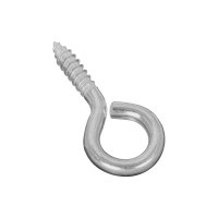(image for) National Hardware N185-991 Screw Eye, #2, 1.12 in L Thread, 2.62 in OAL, 115 lb Working Load, Steel, Zinc